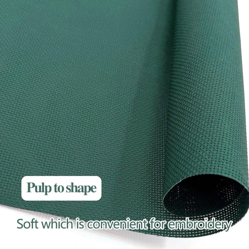 Zhenqing Aida Cloth 14 Count Cross Stitch Fabric Cross Stitch Aida Cloth for Embroidery and Needlework (Dark Green, 30 * 39inch) - Image 5